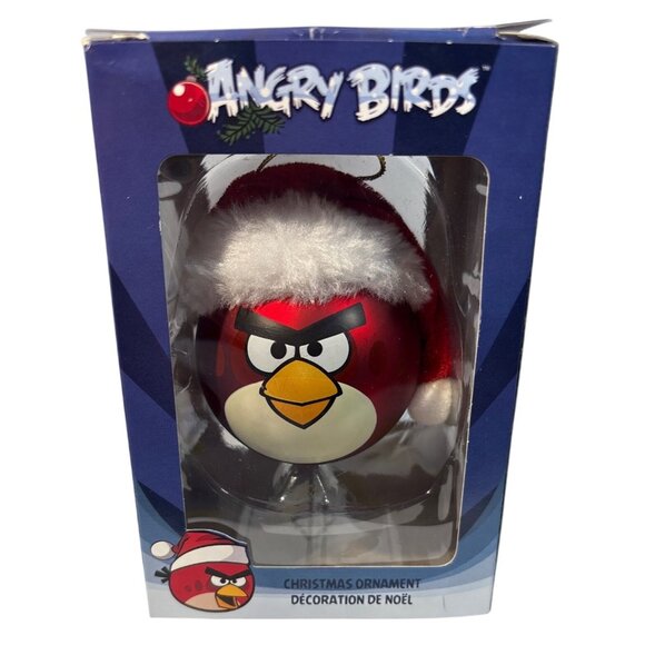 Angry Birds Red Christmas Ornament With Santa Hat - Picture 1 of 6